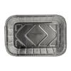 Rectangular aluminum foil container with rolled rim and raised edge 238x160x48 mm - E 1250 (plan view)