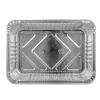 Rectangular aluminum foil tray with crimped edge 212x157x38 mm - D 980 (plan view)
