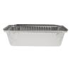 Envase de aluminio rectangular con borde rizado y canto alzado 222x118x54 mm - R 14–901 LM (vista alzado)