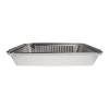 Rectangular aluminum foil container with rolled rim and raised edge 315x215x38 mm - E 2200 PRO (elevation view)